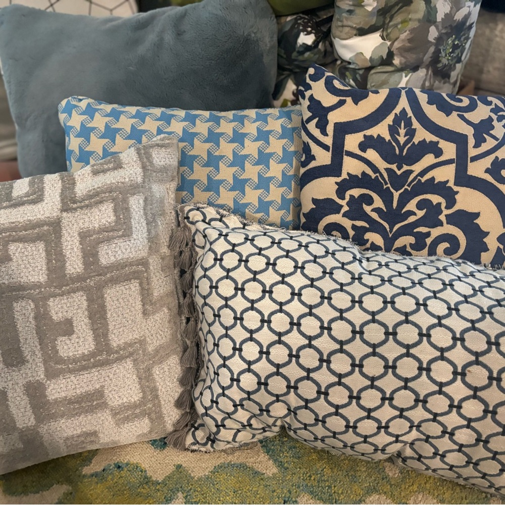Custom throw pillow assortment